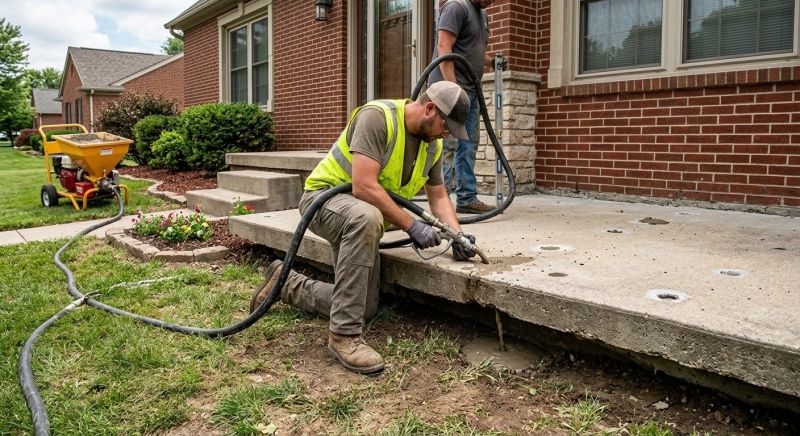 Sunken Patio Repair in West Des Moines, IA